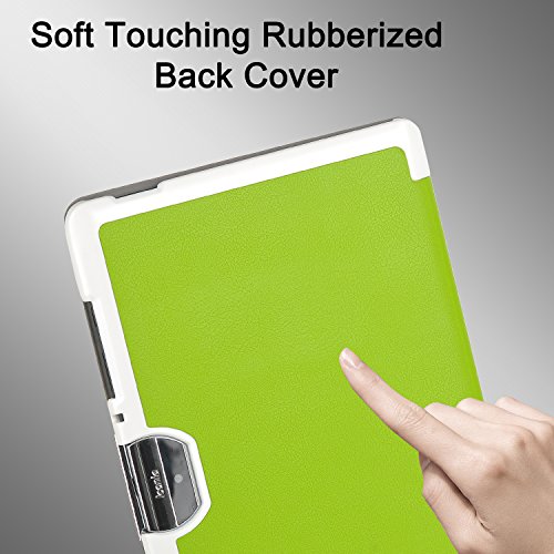 Acer Iconia One 10 B3-A30 Hülle, IVSO® Ultra Schlank Superleicht Ständer Slim Leder zubehör Schutzhülle Only für Acer Iconia One 10 (B3-A30) 25,7 cm (10,1 Zoll HD) Tablet-PC perfekt geeignet, Grün - 4