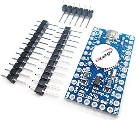 HiLetgo PRO Mini Atmega328P-AU 5V/16MHz Development Board Microcontroller Bootloadered Pinout is identical to Arduino Pro Mini Compatible to Arduino IDE with Pin Headers