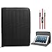 DMG Zippered Portfolio Cover Stand Case with Accessory Pockets for Micromax Funbook Mini P410i Tablet (Black) + 3.5mm Flat AUX Cable with Mic RS.599.00