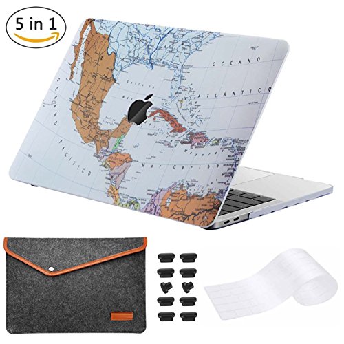 miger MacBook Pro 33  cm Case 2017    2016  Hard Shell Schutzh  lle f  r A1706 A1708 mehrfarbig Weltkarte 13 Inches Model A1706 A1708 