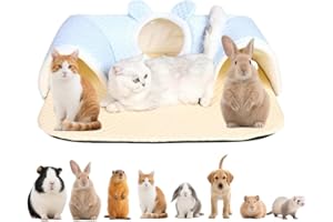 APPCRFM Guinea Pig Tunnel Hideout With Ball Toy- Soft Small Animal Play Tube & Sleeping House For Rabbits Cat Hamsters Chinchillas Hedgehogs & Other Pets (Breathable & Washable Removable Design)