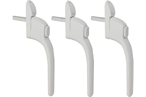 Uppsättning av 3 fönsterhandtag med tryckknapp balkongdörrhandtag barnsäkerhet fönsterhandtag aluminium fönster handtag