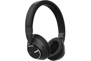 GRIFEMA GH1001, Écouteurs Bluetooth Supra-Auriculaires, Écouteurs sans Fil 5.1, 12-14 Heures de Lecture, Audio Haute Résolution, Basses Lourdes, Suppression du Bruit ANC, Sports de Plein Air, Noir