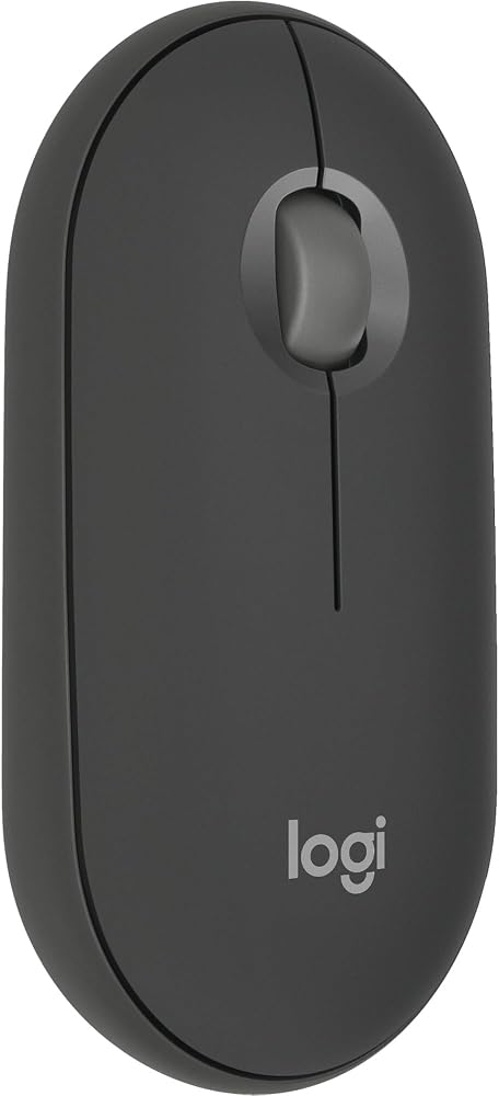 Logitech M350s Pebble Mouse 2 İnce Bluetooth Kablosuz Mouse, Taşınabilir, Hafif, Özelleştirilebilir Tuş, Sessiz Tıklama, Windows, macOS, iPadOS, Android, Chrome İşletim Sistemleri, Easy-Switch, Siyah