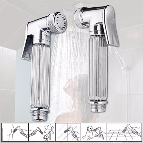 KING DO WAY Multifunktion Chrome Hoher Druck Wasserspar Duschbrause,Handbrause&Shower Head,WC Spruhpistolenduse Wandhalterung Wasserspar-Duschkopf,Bidetdusche - 2