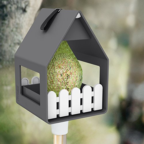 Emsa 516574 Vogel-Futterhaus und Bad, Für Kleinsingvögel, Ganzjahresnutzung, Granit, Landhaus - 5