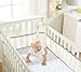 BreathableBaby 4-Sided Cot Mesh Liner (White with Silver Trim_
