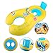 Produktbild Glagie Schwimmhilfe Schwimmring für Baby von 6 Monaten bis 2 Jahre und Mutter Aufblasbare Umweltfreudlich Schwimmreifen mit Glocke Gelbe