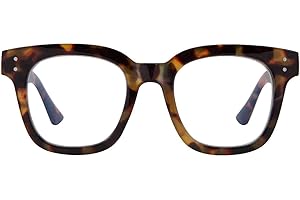 Madison Avenue Blaulichtfilter Brille Damen, Übergroße Computerbrillen zum Spielen, Metallscharnier Blaufilter Brille ohne Sehstärke