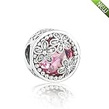 PANDOCCI 2017 Frühlings-Kollektion DIY Passend für Pandora Original-Armbänder Authentische Sterlingsilber 925 Dazzling Gänseblümchen-Wiesen-Charme-Korn-Schmucksachen