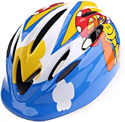 UHMei 5-12 Years Old Children Safety Helmets Riding/Skating/Single Board Skiing/Scooter/Balancing Bicycle Protective Helmet (Blue Mushroom)
