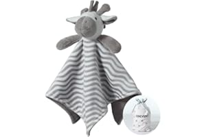 CREVENT Przywiązanie Kocyki Twarz Zwierząt Miękkie Dla Chłopców Dziewcząt Świetny Prezent Urodziny Baby Shower (Szara Zebra)