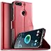 Produktbild HTC Desire 12 Plus Hülle, KuGi HTC Desire 12 Plus Wallet Case, Brieftasche Case Hülle PU Kunstleder Flip Case mit Standfunktion Kartenfächer und Bargeld für HTC Desire 12 Plus smartphone.Rot