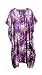 Ladies Lavender Oriental Floral Printed Silky Soft Satin Long Kaftan (UK size 10 - 32)