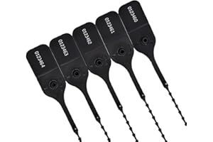 JW PRODUCTS 100 X Black Security Tags Numbered Pull Ties Secure Anti-Tamper Seals