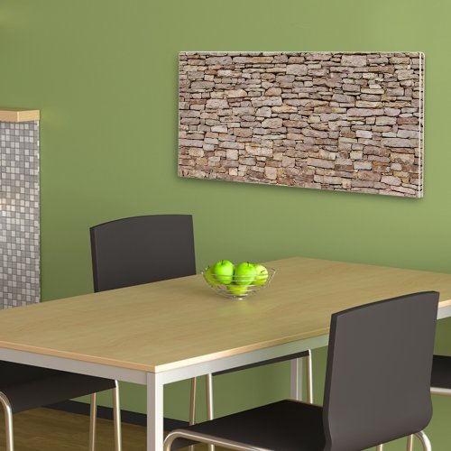 Besondere Design Magnettafel Weiß Querformat von banjado mit Motiv Alte Mauer - 2