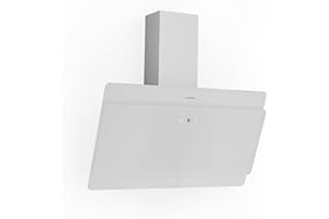 Klarstein Dunstabzugshaube, Abzugshaube Kopffrei, Leiser Dunstabzug, Dunstabzugshaube mit Filter, Wandhaube mit 3 Stufen, Dunstabzugshaube Abluft, Dunstabzugshaube 90 cm, 620 m³/h, 165 Watt, Weiß