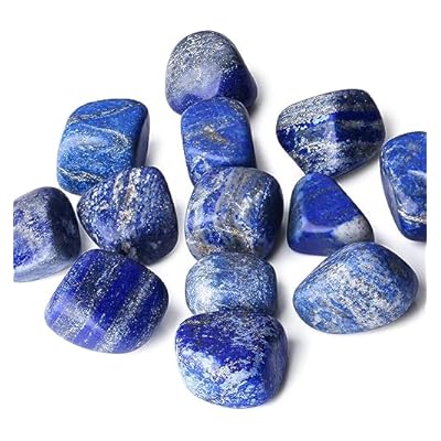 Xiannvxi Lapis Lazuli Crystal Stones Natural Irregular Polished Tumbled Stones Bulk Crystals Gemstones Vase Filler Decorative Stones Reiki Palm Energy Stones 100 Gram