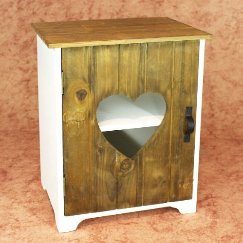 DanDiBo Schrank Minikommode 12021 Küchenschrank Regal 35 cm Shabby Küchenregal mit Herz - 3