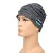 Produktbild megadream® Bluetooth V3.0 + EDR Magic Gap Musik Strickmütze Kopfhörer mit Kopfbedeckungen mit Freisprechanlage fürs Call Antwort und Musik, waschbar Knit Beanie Headset Hat mit Mikrofon und USB-Kabel Ladekabel für Fitness Outdoor Sports Skifahren für alle Bluetooth-Geräte