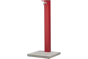 Fontana da Giardino Belfer 42QBM con Base in Cemento Trattamento Antiruggine Rubinetto a Sfera con Attacco Rapido (Rosso)
