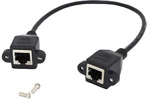luoshaPUCY Femmina a Femmina RJ45 Ethernet Extender, Accoppiatore di LAN Cavo Prolunga (30 cm)