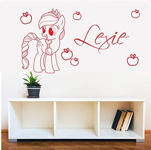 Girls Personalised My Little Pony APPLEJACK Vinyl Wall Sticker Decal