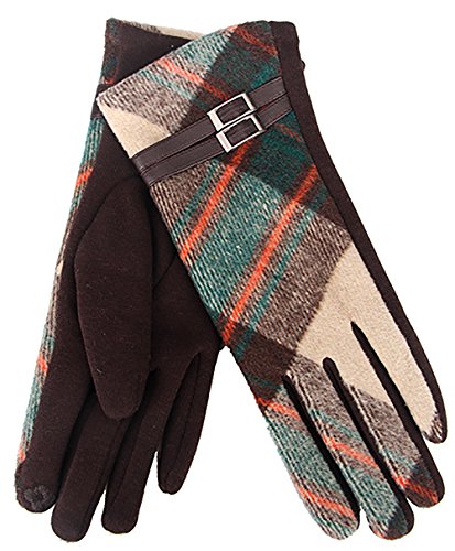 Tartan Traditions Green Tartan Gloves with Buckle