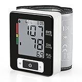 Wrist Blood Pressure Monitor, Amzdeal Automatic Digital BP Tester with Large Backlit LCD, Irregular Heartbeat Detector,Two User Memories,IHB Indicator