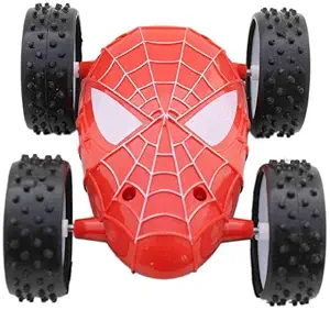 Factory Villa for Stunt car for Kids in Black and red Plastic Mini Stunt car Toy-Push to go Two Sided