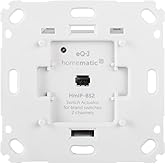 Homematic IP Smart Home Schaltaktor für Markenschalter – 2-fach, zwei Leuchten smart schalten, Energie sparen, 156757A0