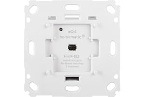 Homematic IP Smart Home 156757A0 Actionneur de commutation pour interrupteur de marque – 2 voies, 2 lampes intelligentes