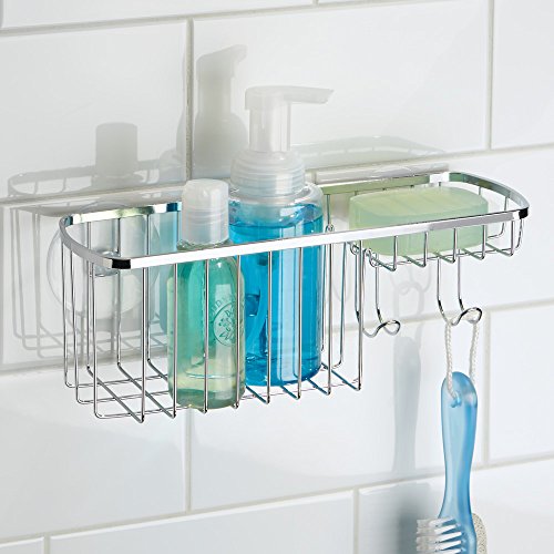 InterDesign Gia Badezimmer-/Dusch-Caddy für Shampoo, Conditioner, Seife – Combo, Chrom - 6