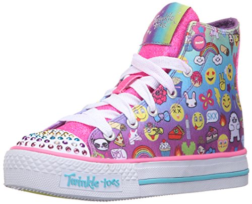 Skechers Kids Twinkle Toes Shuffles High Top Lighted Sneaker Little Kid Big...