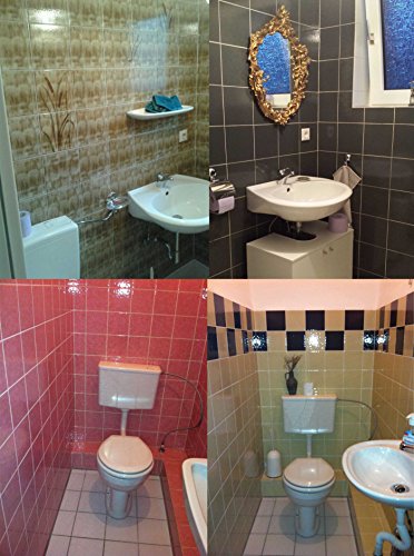 FoLIESEN Fliesenaufkleber FoLIESEN für Küche u. Bad – 15×15 cm – weiss glänzend – 80 Stück - 5