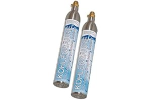 NEUES WASSER GROUP 2x CO2 Zylinder geeignet für original SodaStream Wassersprudler Crystal, Cool etc. Bis zu 60 Liter Sprudelwasser pro Füllung! Neu und mit CO2 gefüllt!