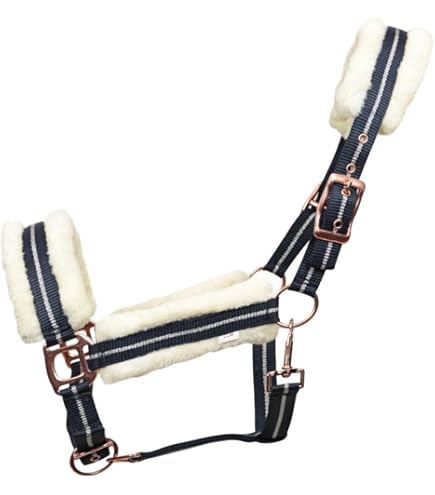 Cavezza Imbottita LeMieux Vogue Per Cavallo Con Pile | Colore Ginepro | Inclusa Corda Di Conduzione 1,8m