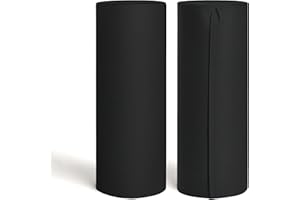 ProductPro 2 x 47kg Gas Bottle Covers Waterproof H130 x W37.5cm (Black)