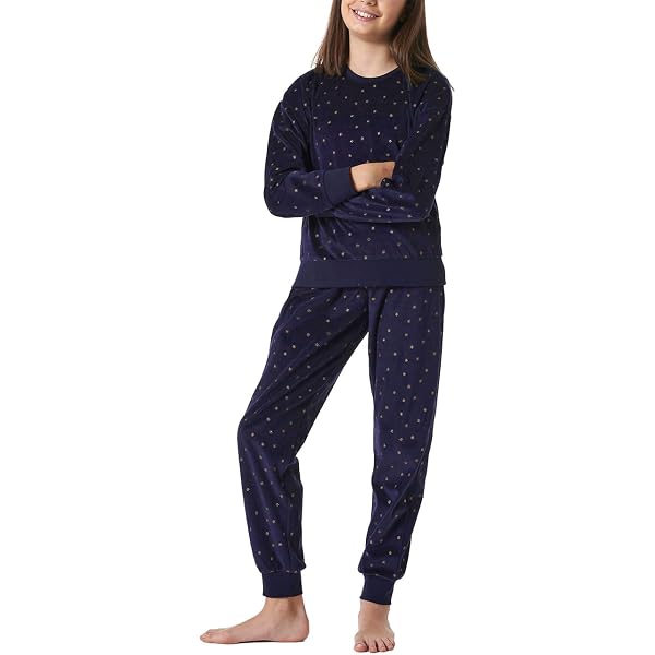 Schiesser Mädchen Schlafanzug 2-teilig – Aus 100% Baumwolle, Rosa-weiß Geringelt, Mit 3/4-Ärmeln & Hose