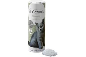 Catuals - Cat Litter Odor Eliminator - Neutralizes Urine Odor - Fragranced Gravel - Harmless to Humans and Animals - Long lasting - 100% Organic - Vegan - Fresh, Airy & Flowery - Cotton Fresh - 500g