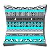Produktbild Ice Mint Grau Aztec quadratisch blau Kissen Fall durch sallylotus