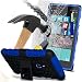 Produktbild N4U Online Nokia lumia 830 Stark Hart Stoßfest Wiederstandsfähig Schwerlasteinsatz Handyhülle mit Mit Stand and Hartglas Schützend LCD Bildschirmschutz Mit Mikrofaser Polieren Reinigungstuch and
