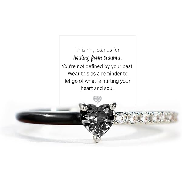Stalen ring met hart emaille wit | Lucardi-BE Stalen ring met hart emaille wit | Lucardi-BE