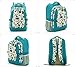 LCY Smart Organizer System Backpack Baby Changing Bag Light Blue Flowers