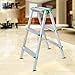 Produktbild GAOJIAN Klappleiter Aluminium klappstuhl multifunktionale breite pedal hohe qualität haushaltsleiter Stuhl hocker leiter, maximale tragfähigkeit 100 kg 3 Stufenleiter