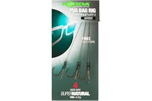 KORDA Carp Fishing SUPERNATURAL PVA BAG Rigs 18lb / Barbed Wide Gape