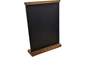 ‎FKL DESIGN HOME DECO A4 Speisetafel Tischaufsteller beidseitig schiefertafel zum beschriften tischaufsteller a4 menükarten beschreibbar Werbetafel Holztafel Kreidetafel (4)