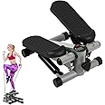 Panana Mini Stepper for Exercise, Low-Impact Stair Step Cardio Equipment with Resistance Bands, LCD Displaya, Anti -slip Foot Pedal, 330LBS Loading Capacity Home Workout