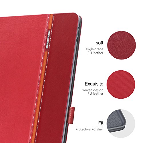 AUAUA iPad Pro 9.7 Hülle, iPad Pro 9.7 PU Leder Tasche Schutzhülle Schal + Clear Schutzfolie(Gift) für Apple iPad Pro 9.7 Zoll Apple Tablet - 2