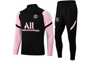 WDDWYHLL Tuta da calcio, da uomo, a maniche lunghe, abbigliamento sportivo, traspirante, per fitness, corsa, jogging, per ragazzi